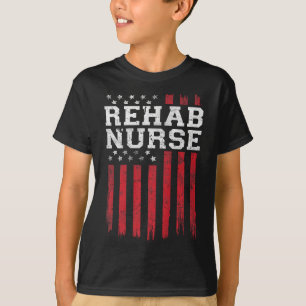 T-shirt Infirmière de réadaptation Drapeau américain Patri