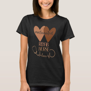 T-shirt Infirmière de réadaptation noire Métisse Femme His