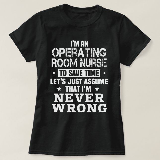 T-shirt Infirmière de salle d'opération (Design devant)