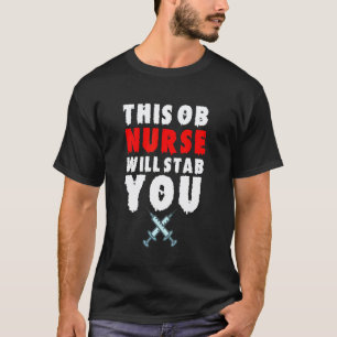 T-shirt Infirmière de salle d'opération Halloween Poignard