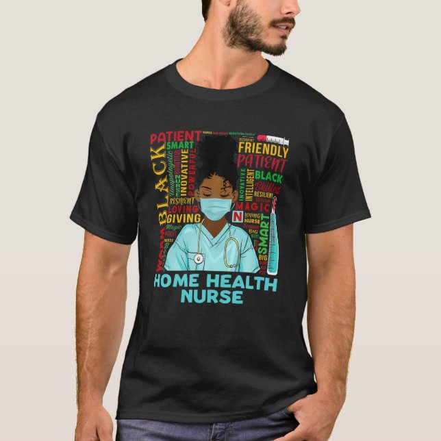 T-shirt Infirmière de santé Africaine Américaine Femmes No (Devant)