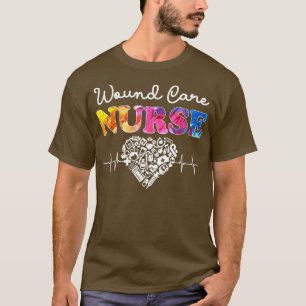 T-shirt Infirmière de soins infirmiers Watercol Love Coeur