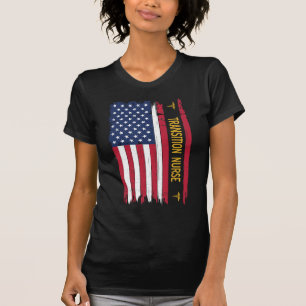T-shirt Infirmière de transition drapeau américain