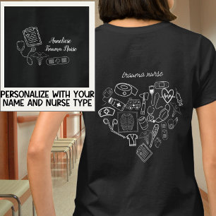 T-shirt Infirmière de traumatologie personnalisée Nom de p