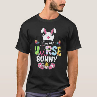 T-shirt Infirmière de vie Pâques Je suis le lapin infirmie