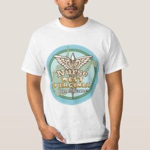 T-shirt Infirmière de Virginie-Occidentale Caducée