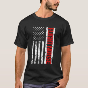 T-shirt Infirmière de vol du drapeau américain