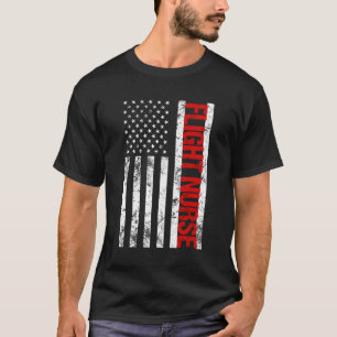 T-shirt Infirmière de vol du drapeau américain