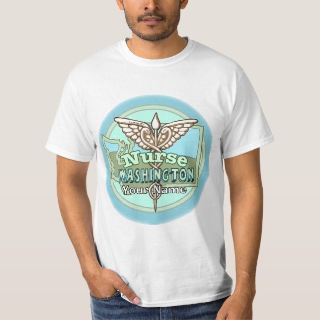 T-shirt Infirmière de Washington Caduceus (Devant)