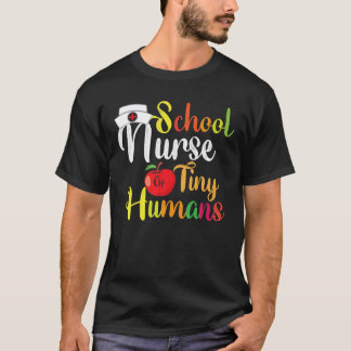 T-shirt Infirmière D'École De Minuscules Humains Adolescen