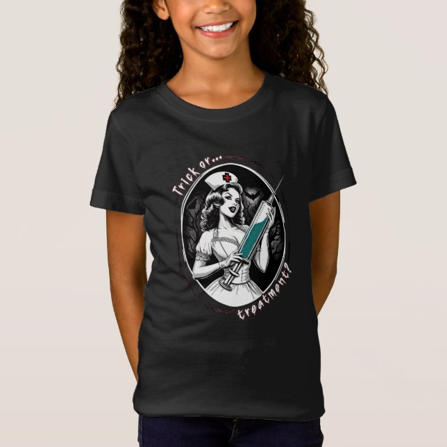 T-Shirt Infirmière d'Halloween (Devant)