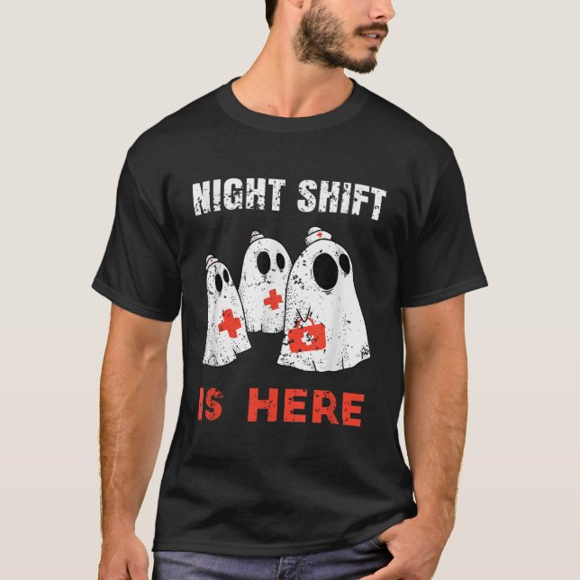 T-shirt Infirmière d'Halloween et Docteur Médicale Night S (Devant)