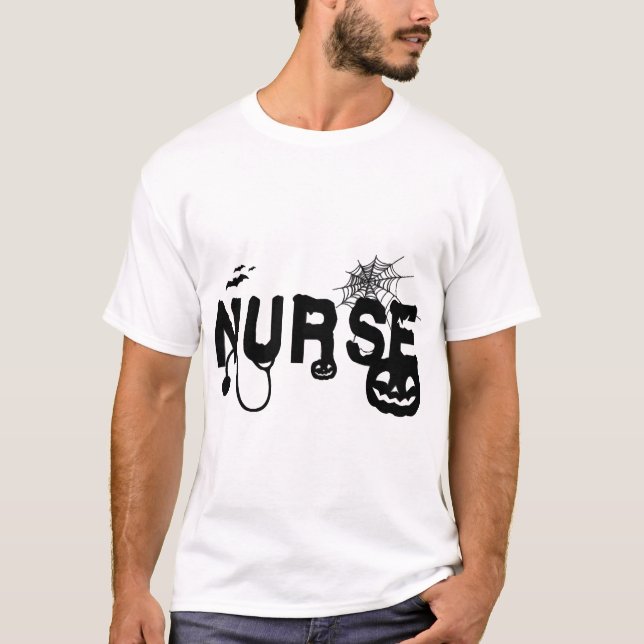 T-shirt Infirmière d'Halloween Hôpital (Devant)