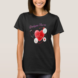 T-shirt Infirmière dialyse battement de coeur Néphrologie