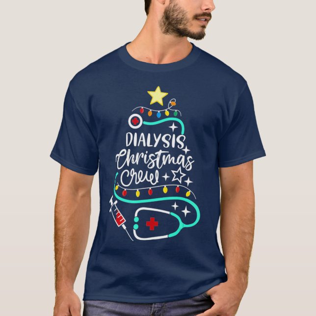 T-shirt Infirmière dialyse de l'équipage de Noël (Devant)