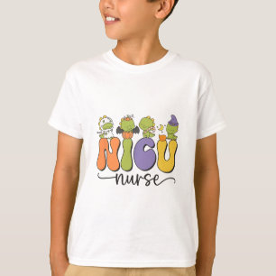 T-shirt Infirmière Dinosaur Halloween Citrouille Néonatal