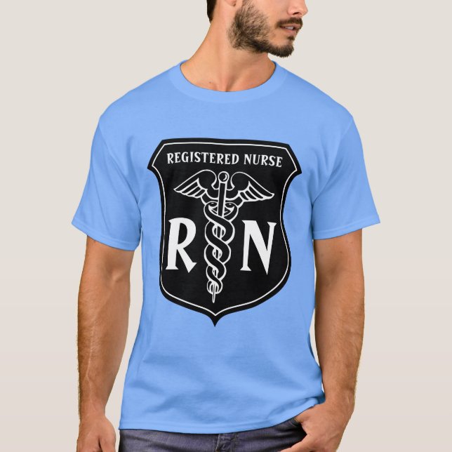 T-shirt infirmière diplômée avec symbole de caducé (Devant)