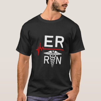 T-shirt Infirmière diplômée de la salle d'urgence Er Hebea