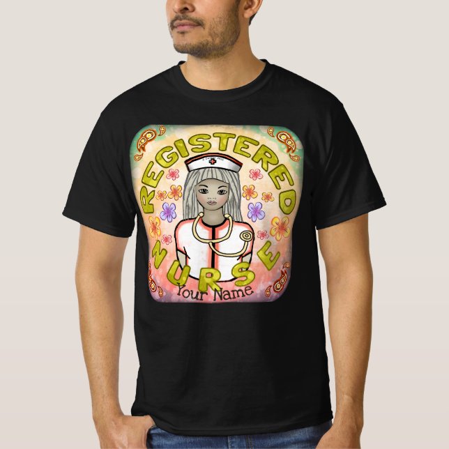 T-shirt infirmière diplômée d'État en activité (Devant)