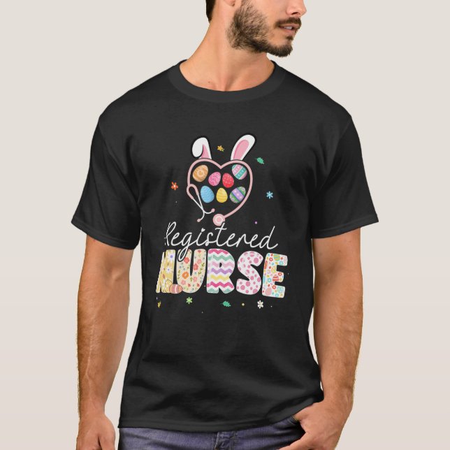 T-shirt Infirmière diplômée Life Easter Eggs Stethoscope R (Devant)