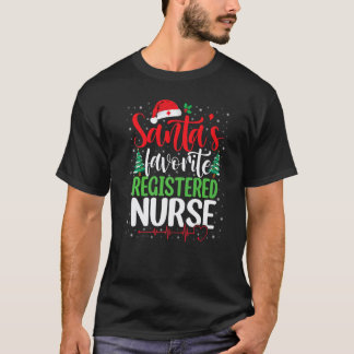 T-shirt Infirmière diplômée préférée du Père Noël Noël San