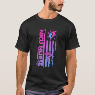 T-shirt Infirmière Drapeau Américain Étudiante en Soins In