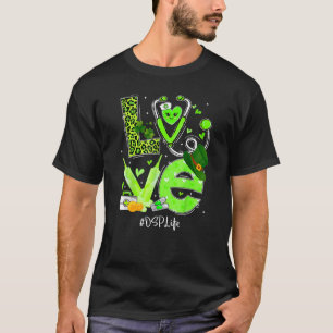 T-shirt Infirmière Dsp Vie Amour Coeur Stethoscope Rn Infi