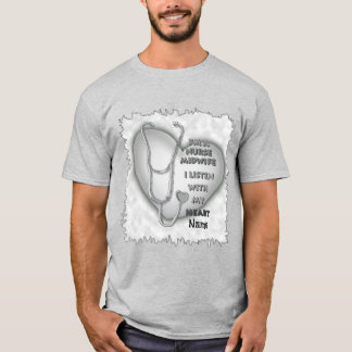 T-shirt Infirmière du coeur gris