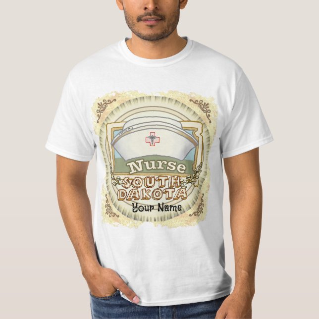 T-shirt Infirmière du Dakota du Sud (Devant)