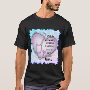 T-shirt Infirmière du Midwoman du coeur pourpre