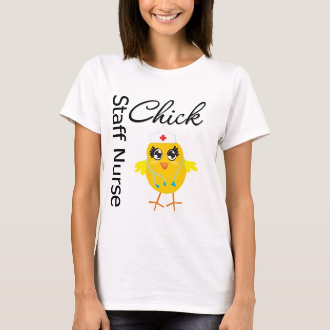 T-shirt Infirmière du personnel Chick v1 (Devant)