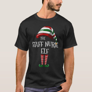T-shirt Infirmière du personnel Elf Funny Matching Famille