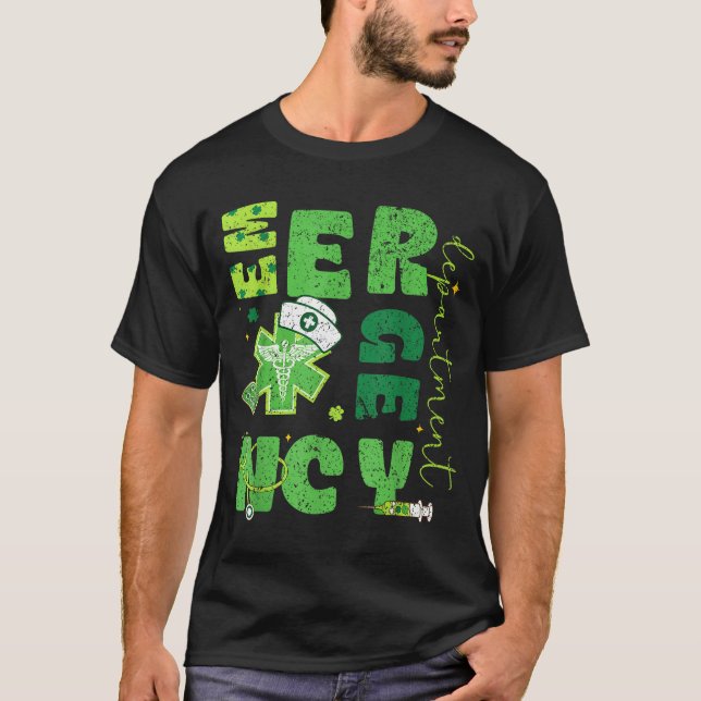 T-shirt infirmière du service des urgences saint patrick's (Devant)