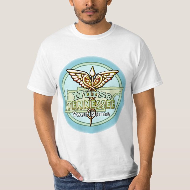 T-shirt Infirmière du Tennessee Caducée (Devant)