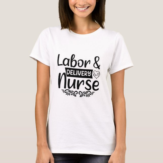 T-shirt Infirmière du travail et de la prestation (Devant)
