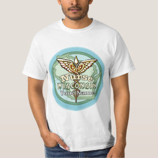 T-shirt Infirmière du Wisconsin Caduceus