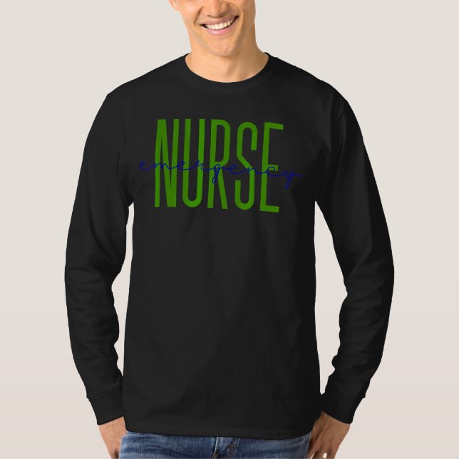 T-shirt Infirmière d'urgence Empreinte de léopard Er Infir (Devant)