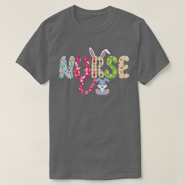 T-shirt Infirmière Easter Bunny Egg Drôle Nourriture Happy (Design devant)