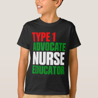 T-shirt infirmière éducatrice défenseur de type 1 