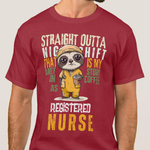 T-shirt Infirmière en cardiologie de nuit histoire quotidi