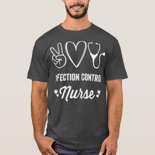 T-shirt Infirmière en contrôle d'infection féminine Stétho