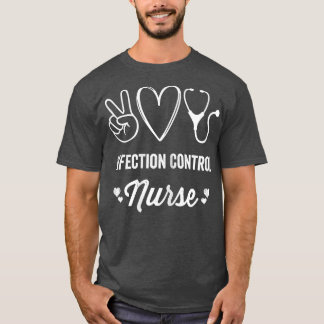 T-shirt Infirmière en contrôle d'infection féminine Stétho