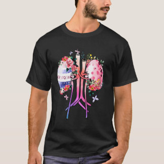 T-shirt Infirmière en dialyse florale Œuf de Pâques Dialys