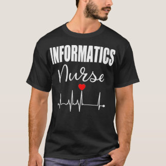 T-shirt Infirmière en informatique pour femmes Cadeau de s