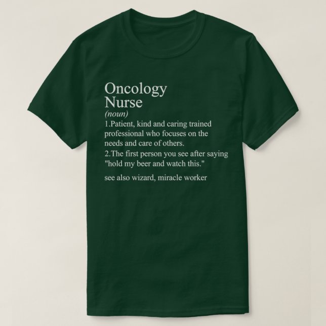 T-shirt infirmière en oncologie (Design devant)