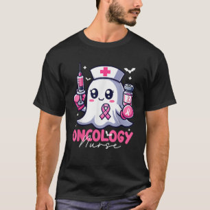 T-shirt Infirmière en oncologie fantôme mignon ruban rose