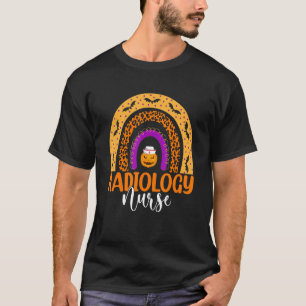 T-shirt Infirmière en radiologie Leopard Arc-en-ciel Hallo