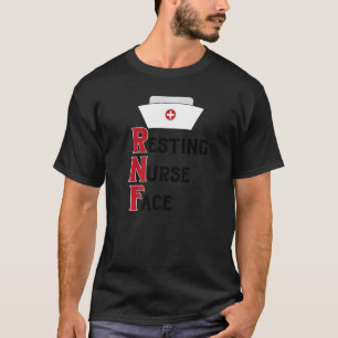 T-shirt Infirmière en repos Casquette du visage Infirmière