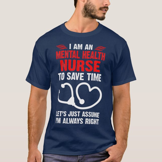 T-shirt Infirmière en santé mentale Praticien psychiatriqu (Devant)