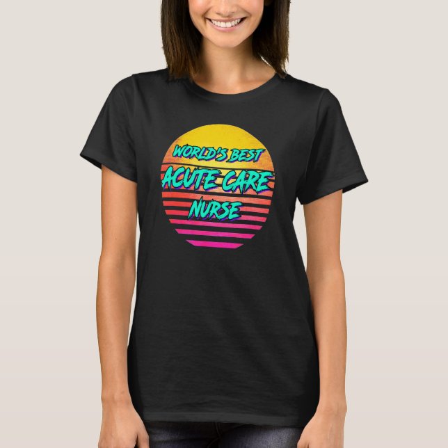 T-shirt Infirmière en soins aigus rétro (Devant)